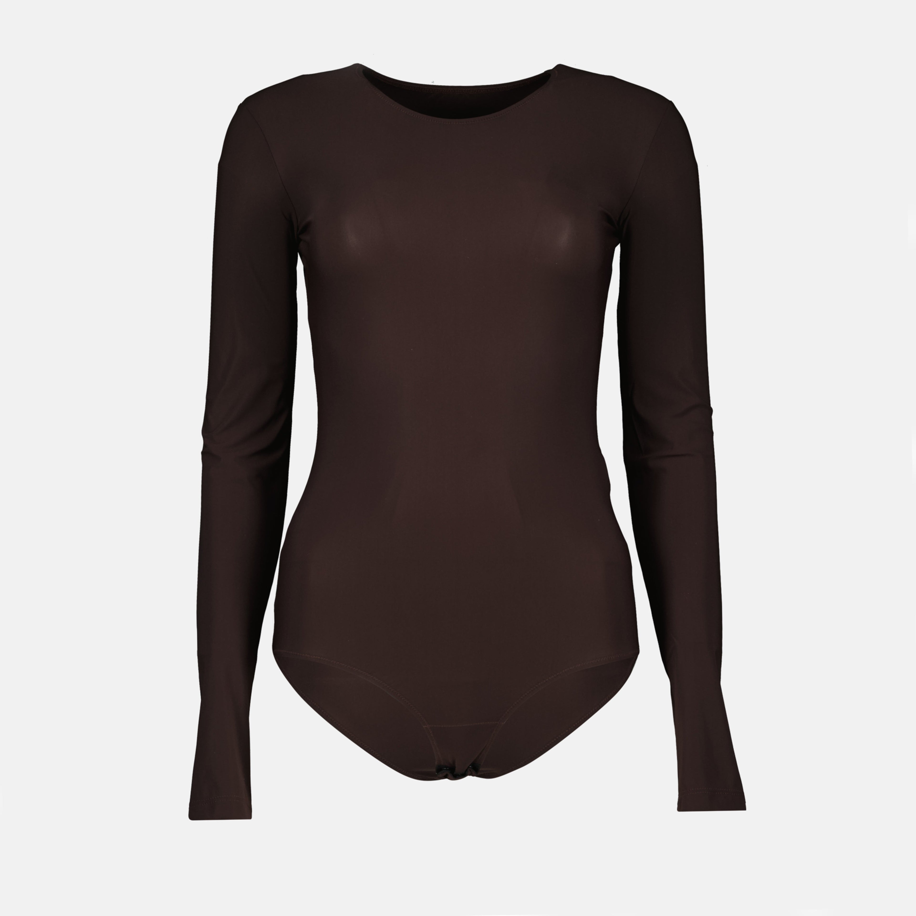 Nylon body, Slim fit top, Logo print apparel, Chic women's wear, Autumn Winter collection