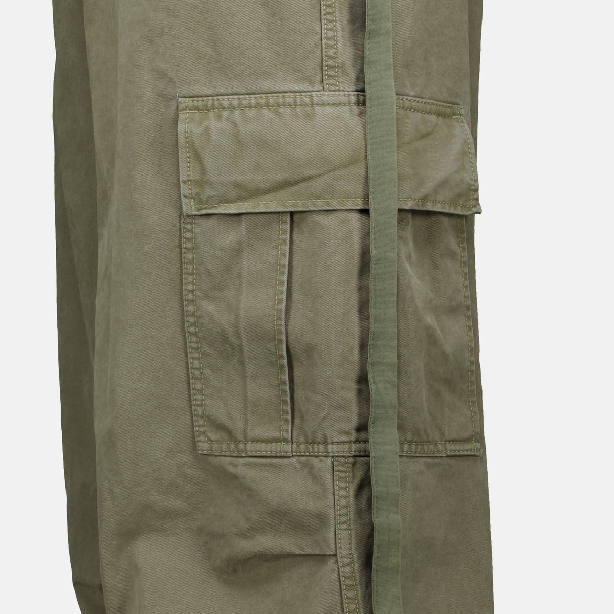 Cargo-Hose aus Drill in Khaki
