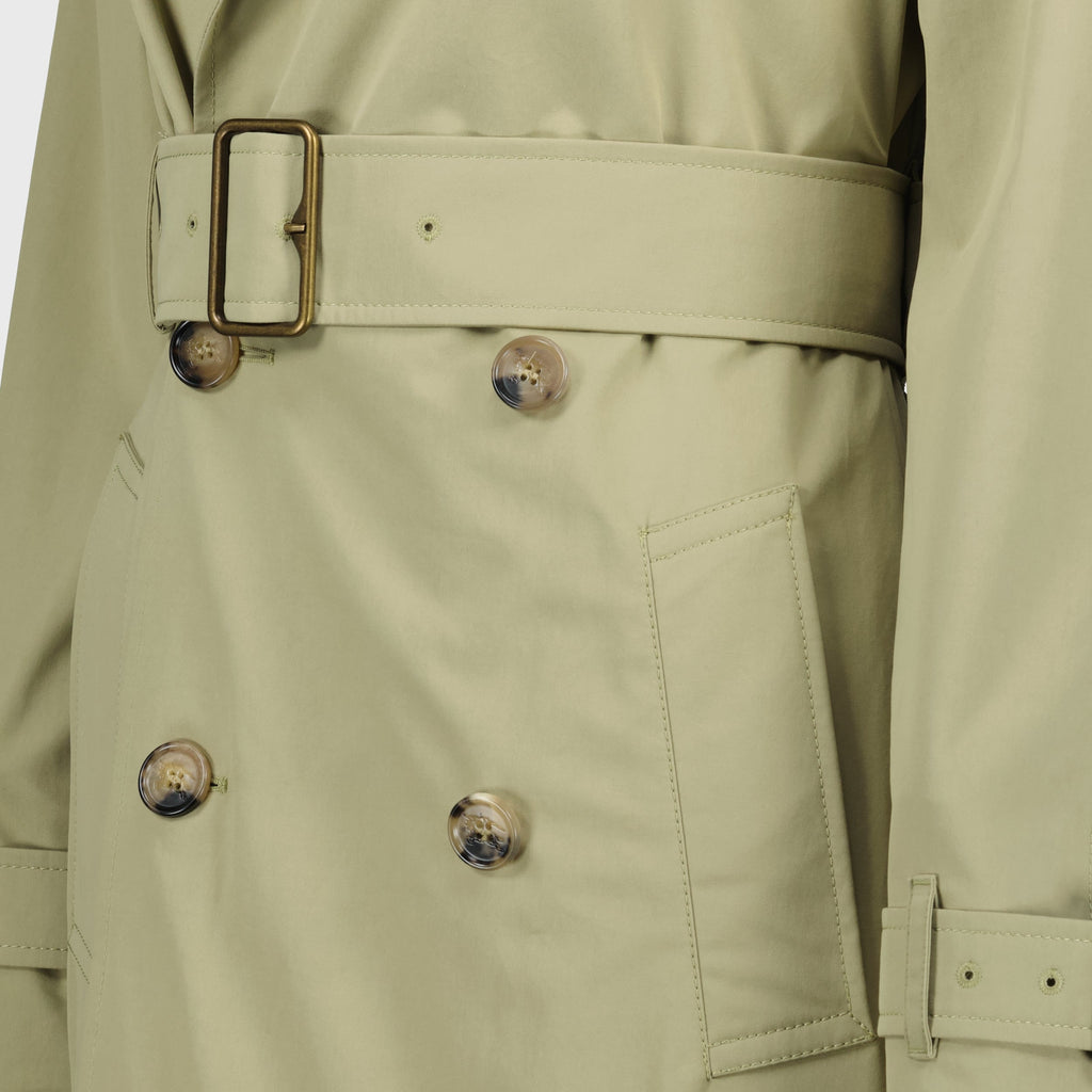 Trench-coat lungo beige