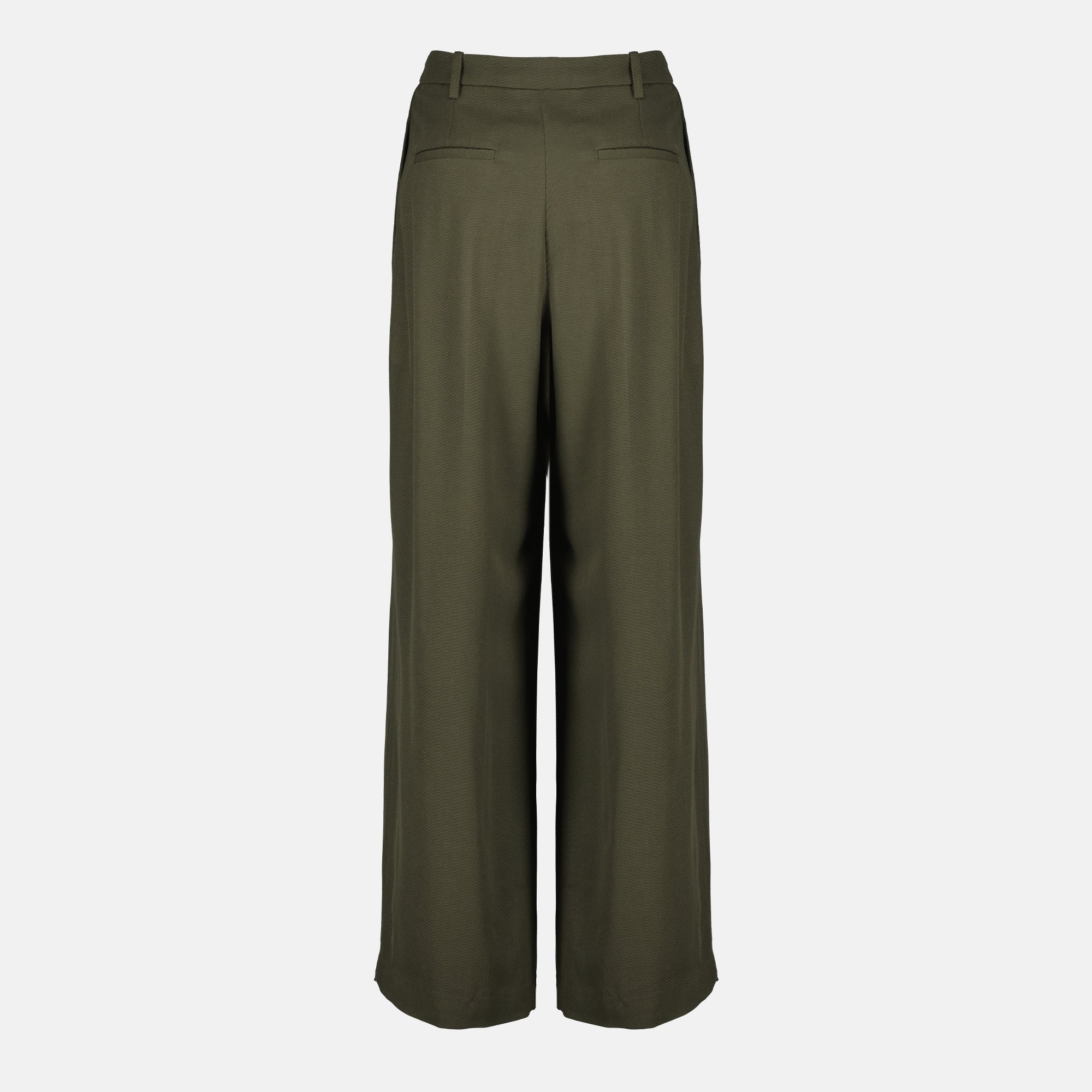 wide khaki pants, IRO, viscose wool blend, autumn-winter collection, high-waisted trousers