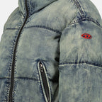 Doudoune à Effet Denim