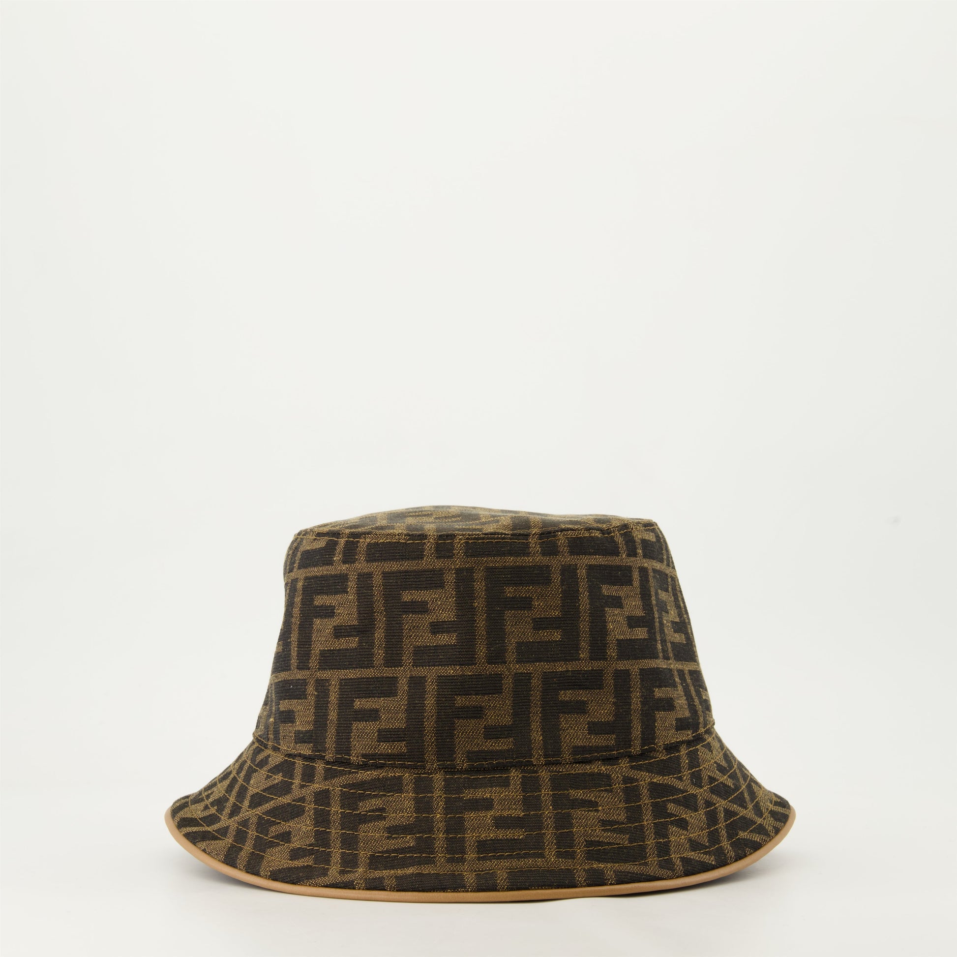 FF pattern, bucket hat, brown hat, Fendi accessory, Spring-Summer 2024