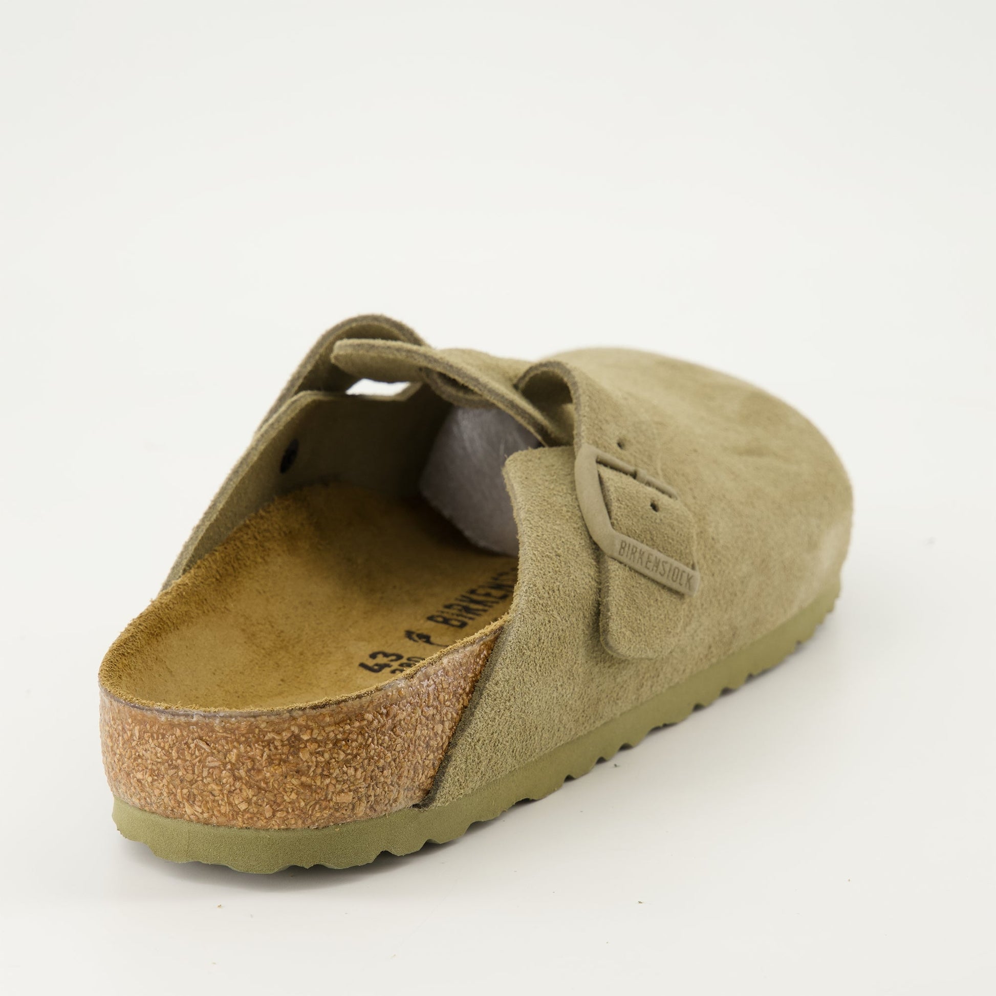 suede mules, Boston mules, light green shoes, comfortable mules, luxury footwear