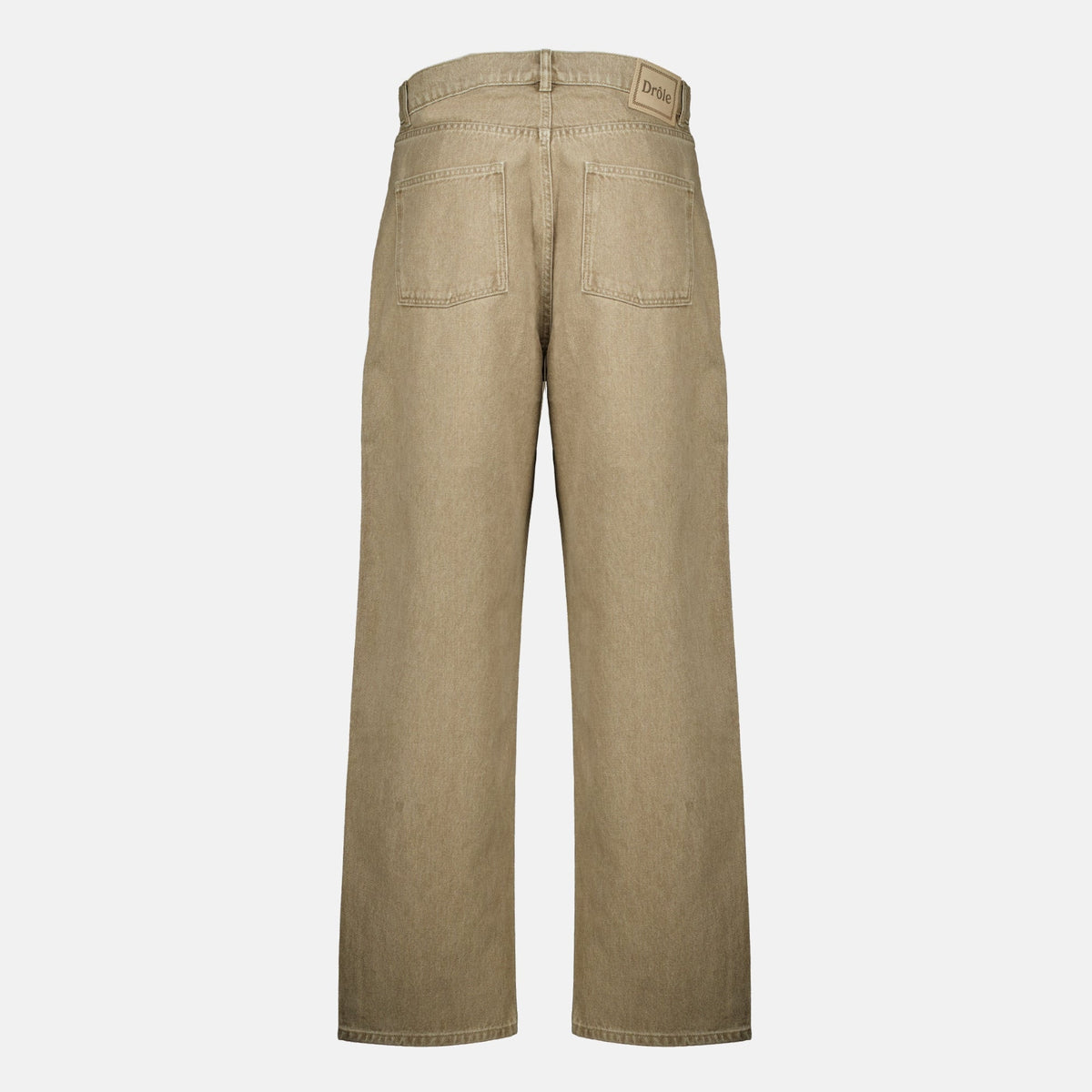 Vaqueros rectos de denim caqui