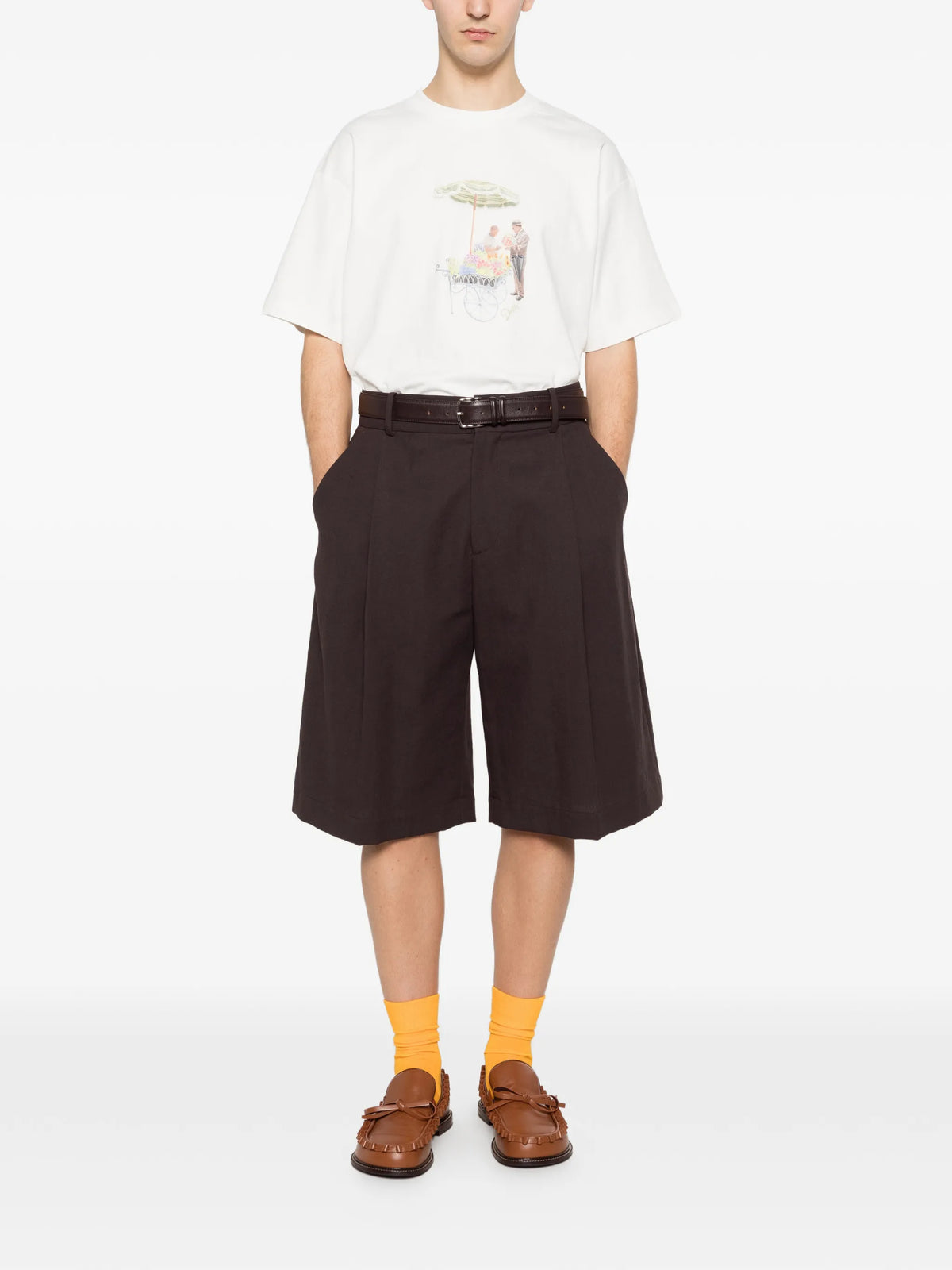 Image of T-shirt Fleuriste - Drôle de Monsieur by Drole De Monsieur for Men - Season Spring-Summer 2026 - Model View 1
