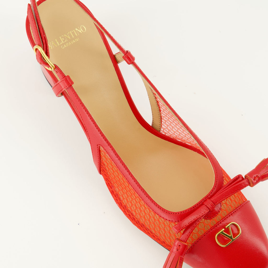 Imagem dos Esacarpins Valet du Roi Rouge de Valentino Garavani para Mulheres - Temporada Primavera-Verão 2026 - Vista Detalhada de Cima