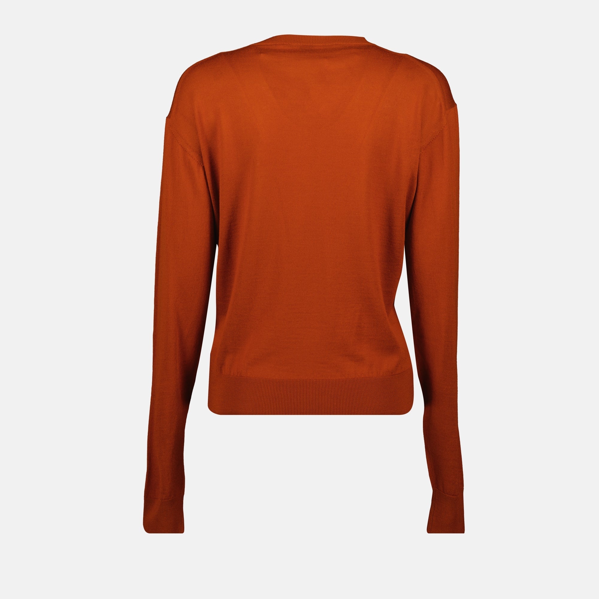 orange sweater, wool and cashmere, Saint Laurent, Autumn-Winter 2025, women's fashion