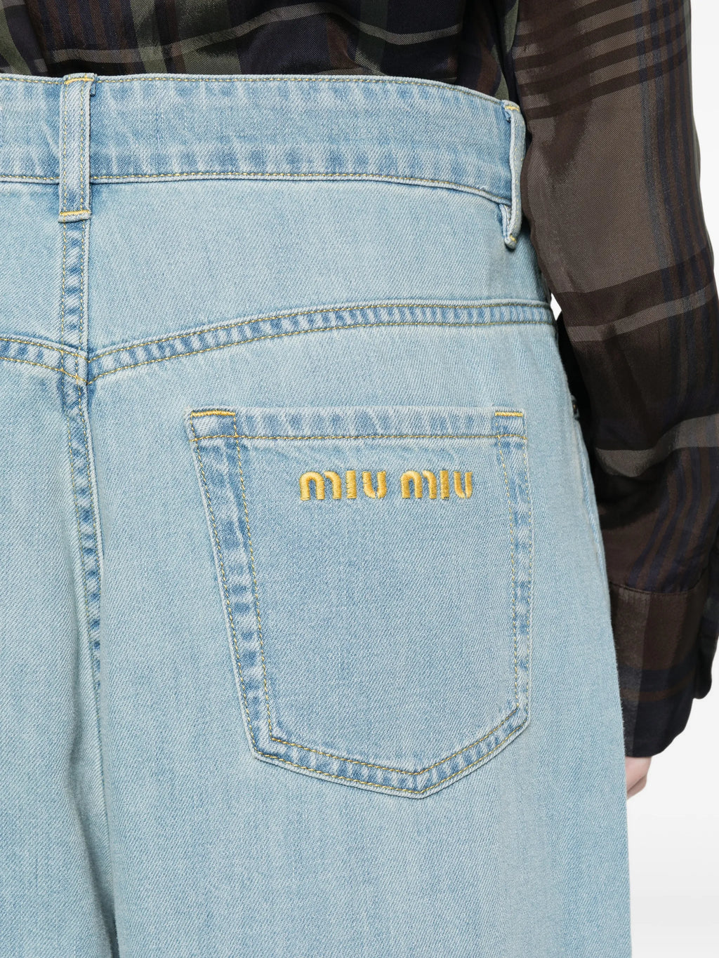 Image of Wide Leg Jeans by Miu Miu for Women - Season Spring-Summer 2026 - Model View 4