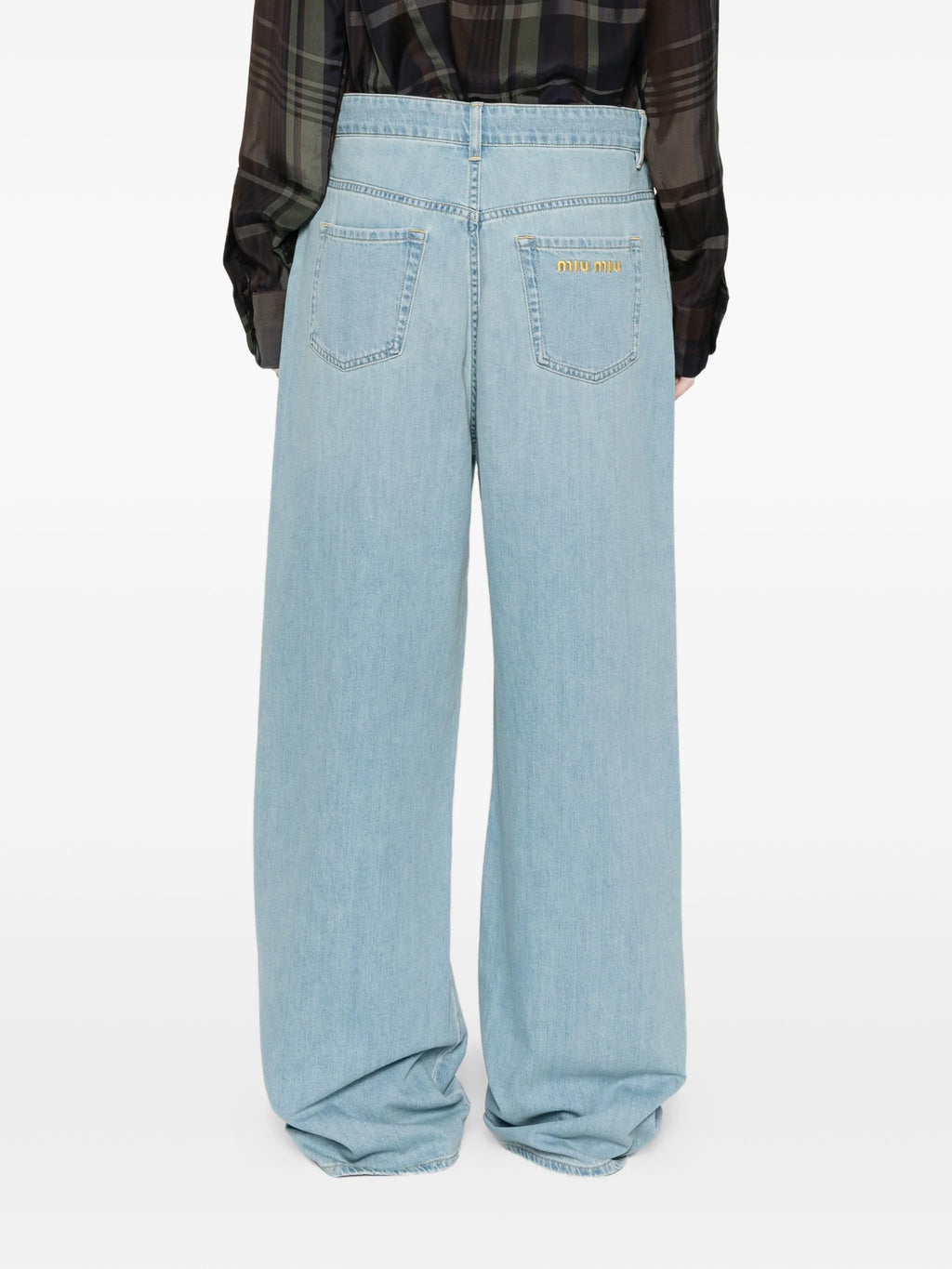 Image of Wide Leg Jeans by Miu Miu for Women - Season Spring-Summer 2026 - Model View 3