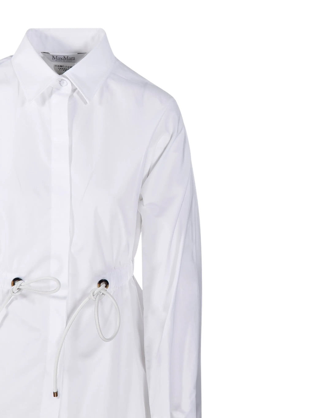 Image of White Cotton Poplin Shirt by Max Mara for Women - Season Spring-Summer 2026 - Model View 4