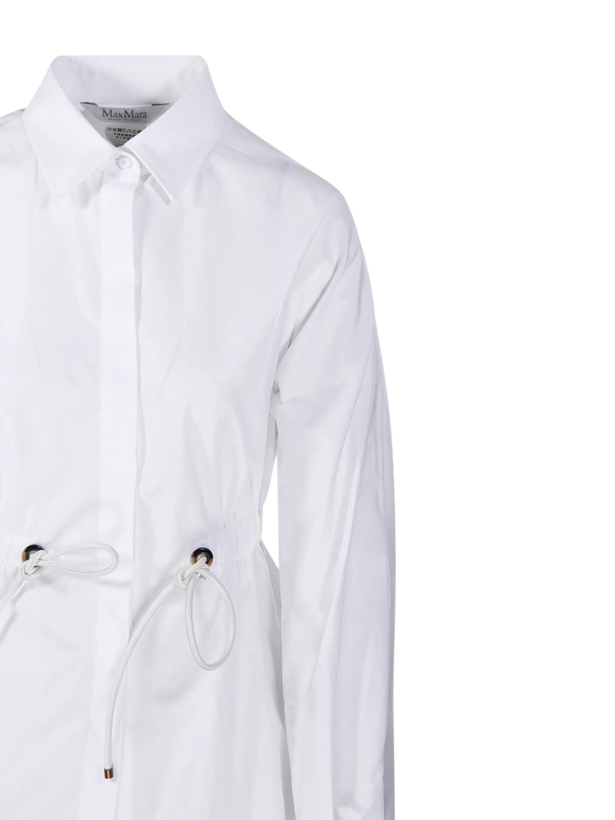 Image of White Cotton Poplin Shirt by Max Mara for Women - Season Spring-Summer 2026 - Model View 4