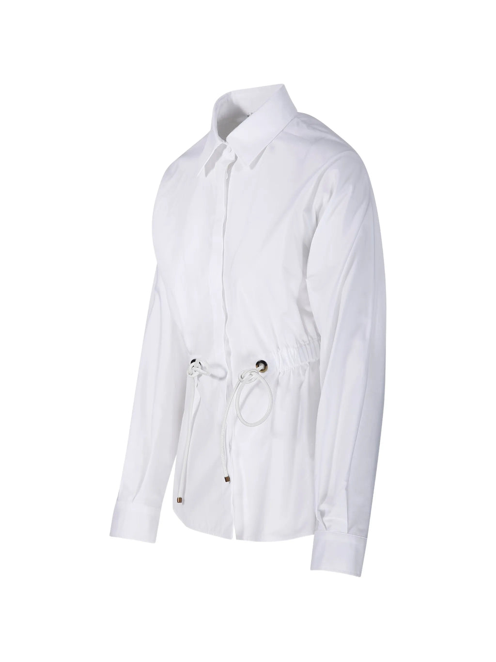 Image of White Cotton Poplin Shirt by Max Mara for Women - Season Spring-Summer 2026 - Model View 3