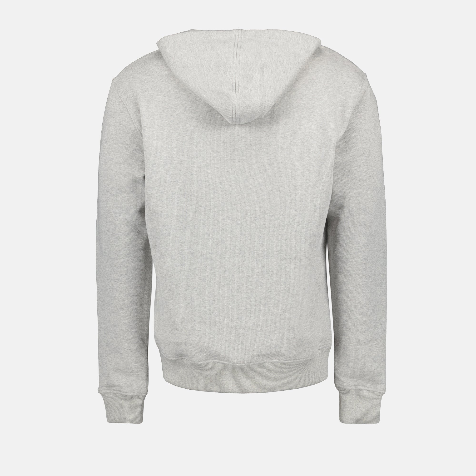 hooded sweatshirt, grey sweatshirt, luxury casual wear, logo sweatshirt, versatile fashion