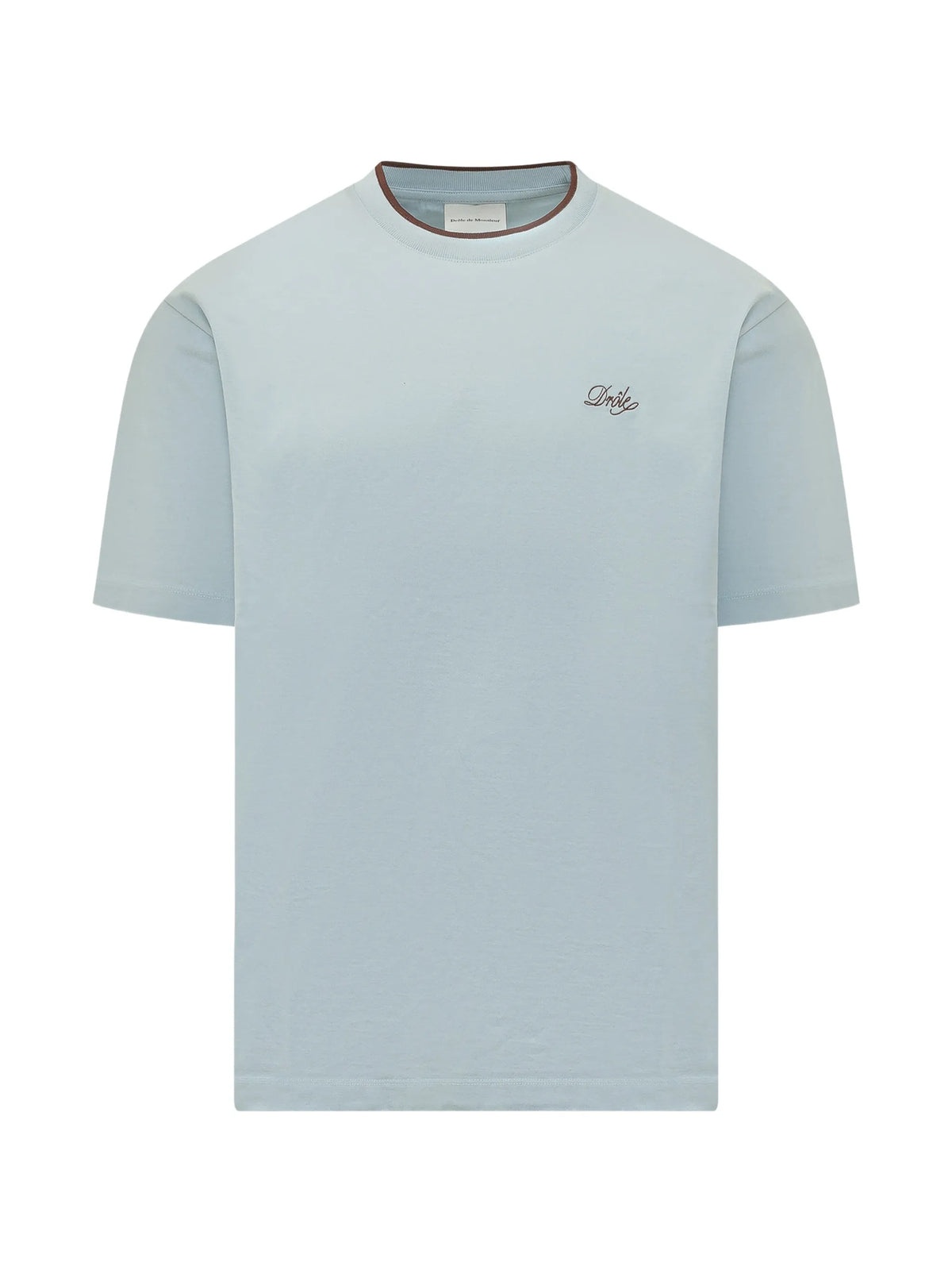 Image of Belissima Blue Funny T-Shirt - Drôle de Monsieur by Drole De Monsieur for Men - Season Spring-Summer 2026 - Model View 1