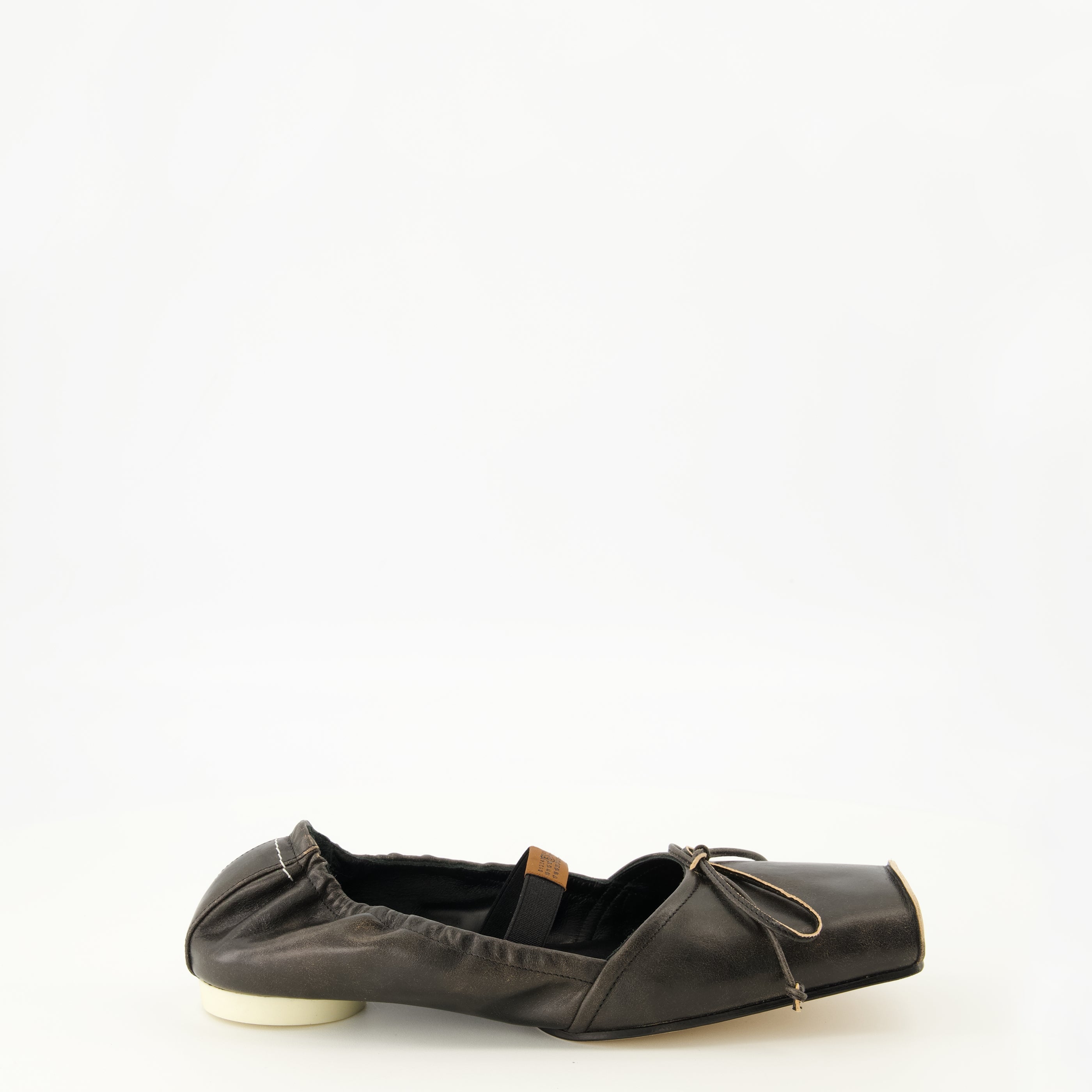 Ballerine in Pelle con Punta Quadrata