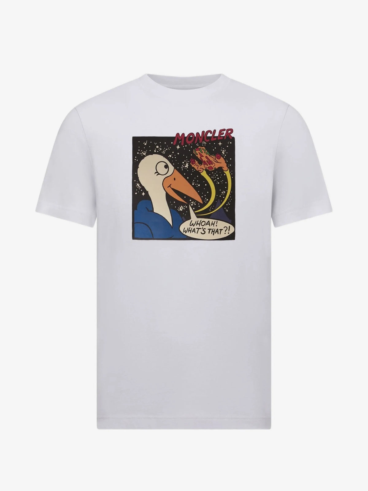 Image of T-shirt Monduck Espace Blanc by Moncler for Men - Season Spring-Summer 2026 - Model View 1