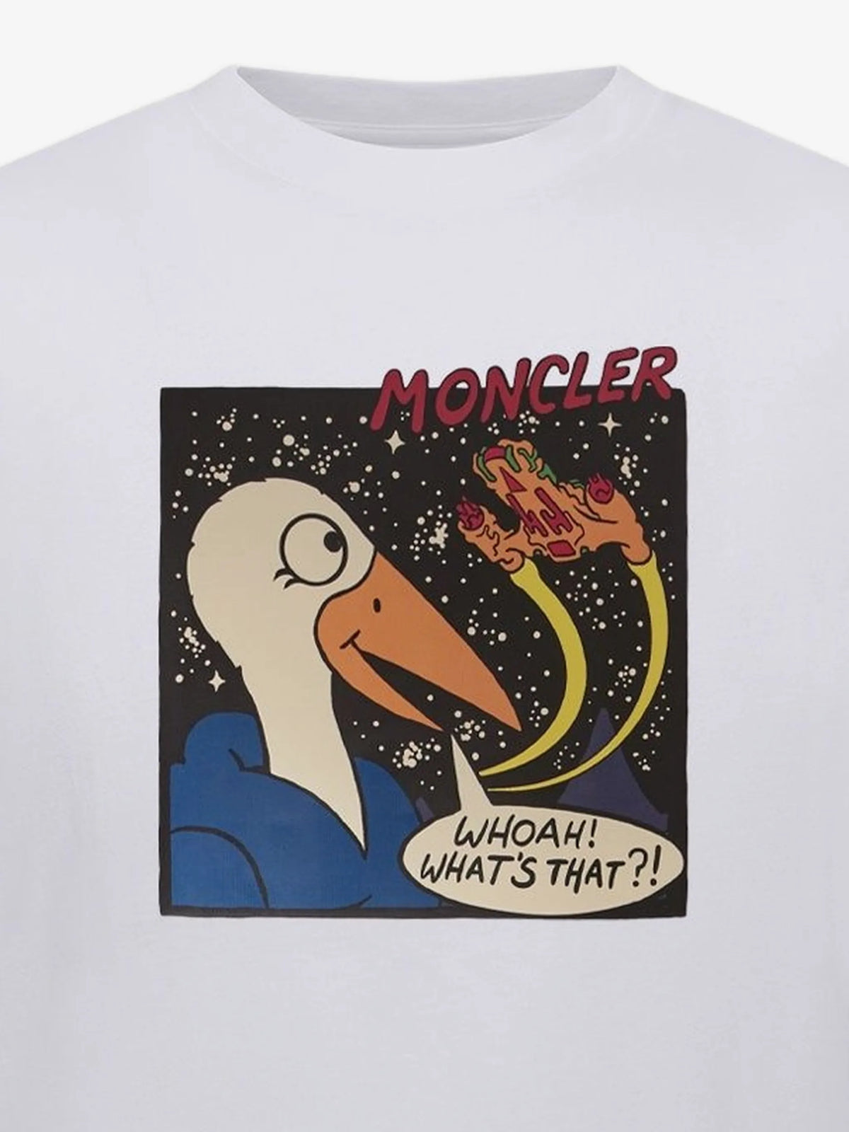 Image of T-shirt Monduck Espace Blanc by Moncler for Men - Season Spring-Summer 2026 - Model View 2
