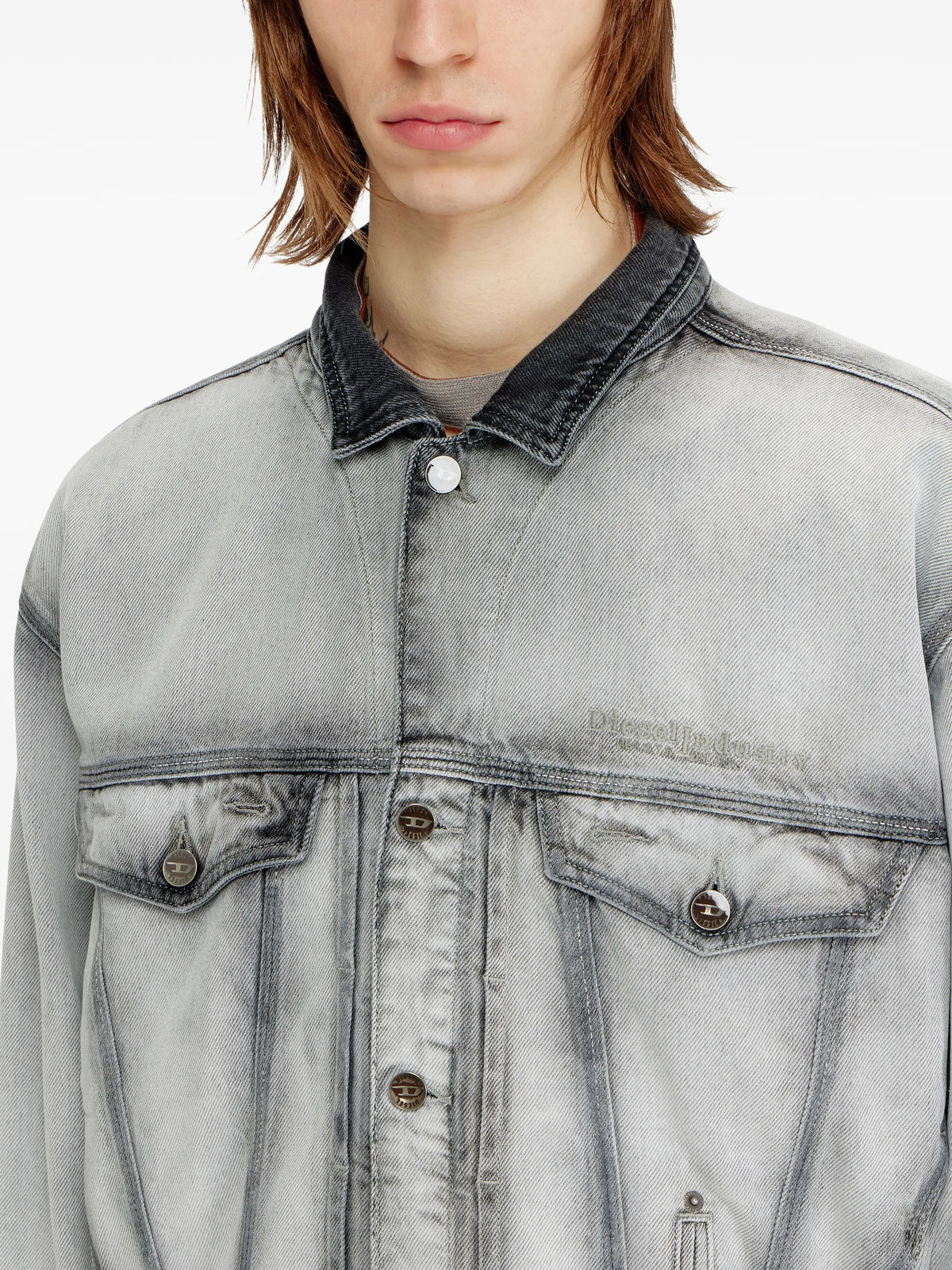 Image of D-Denver Denim Jacket by Diesel for Unisex - Season Spring-Summer 2026 - Model View 6