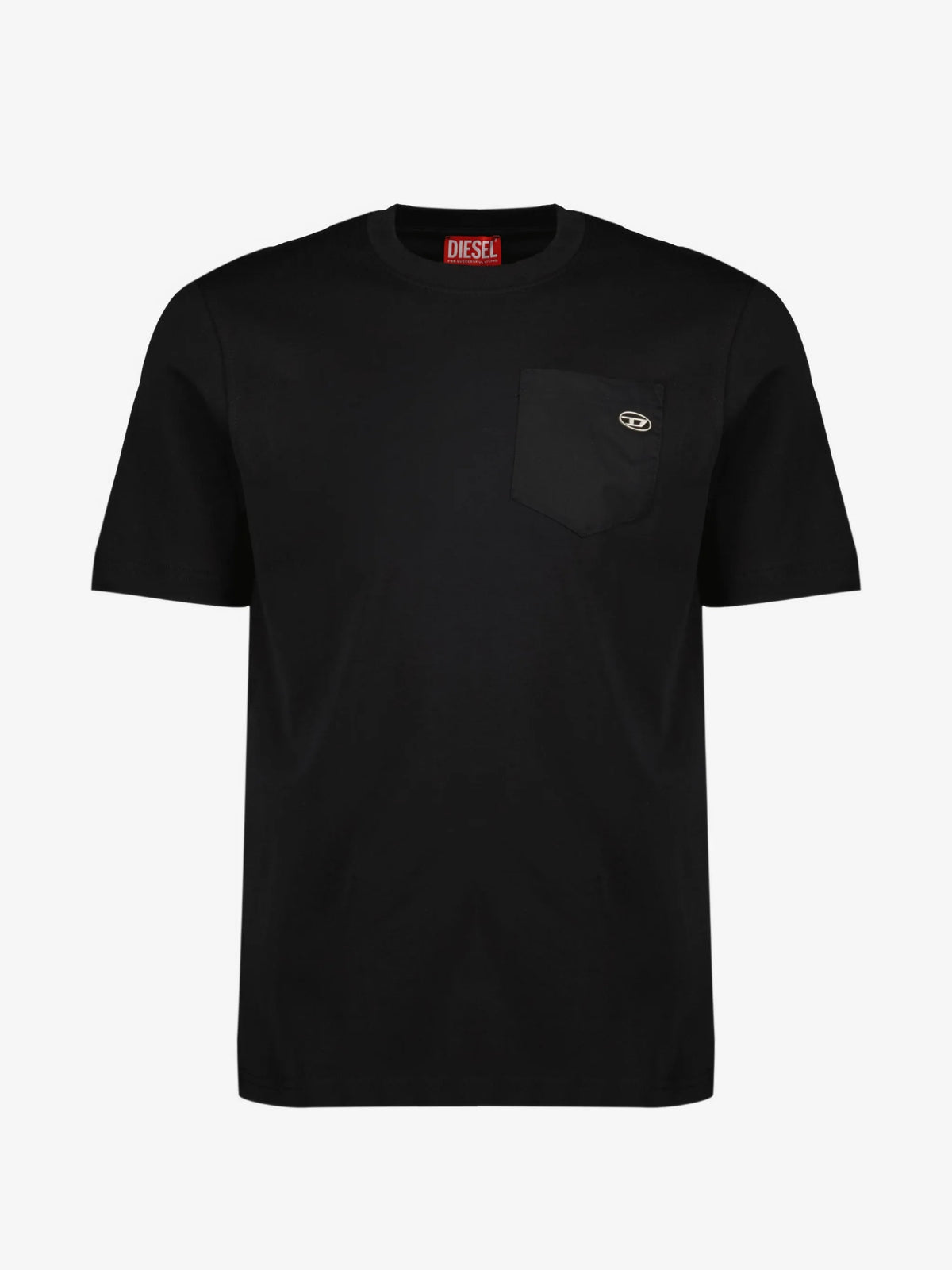 Image of T-Adjust Black T-Shirt by Diesel for Men - Season Spring-Summer 2026 - Model View 1