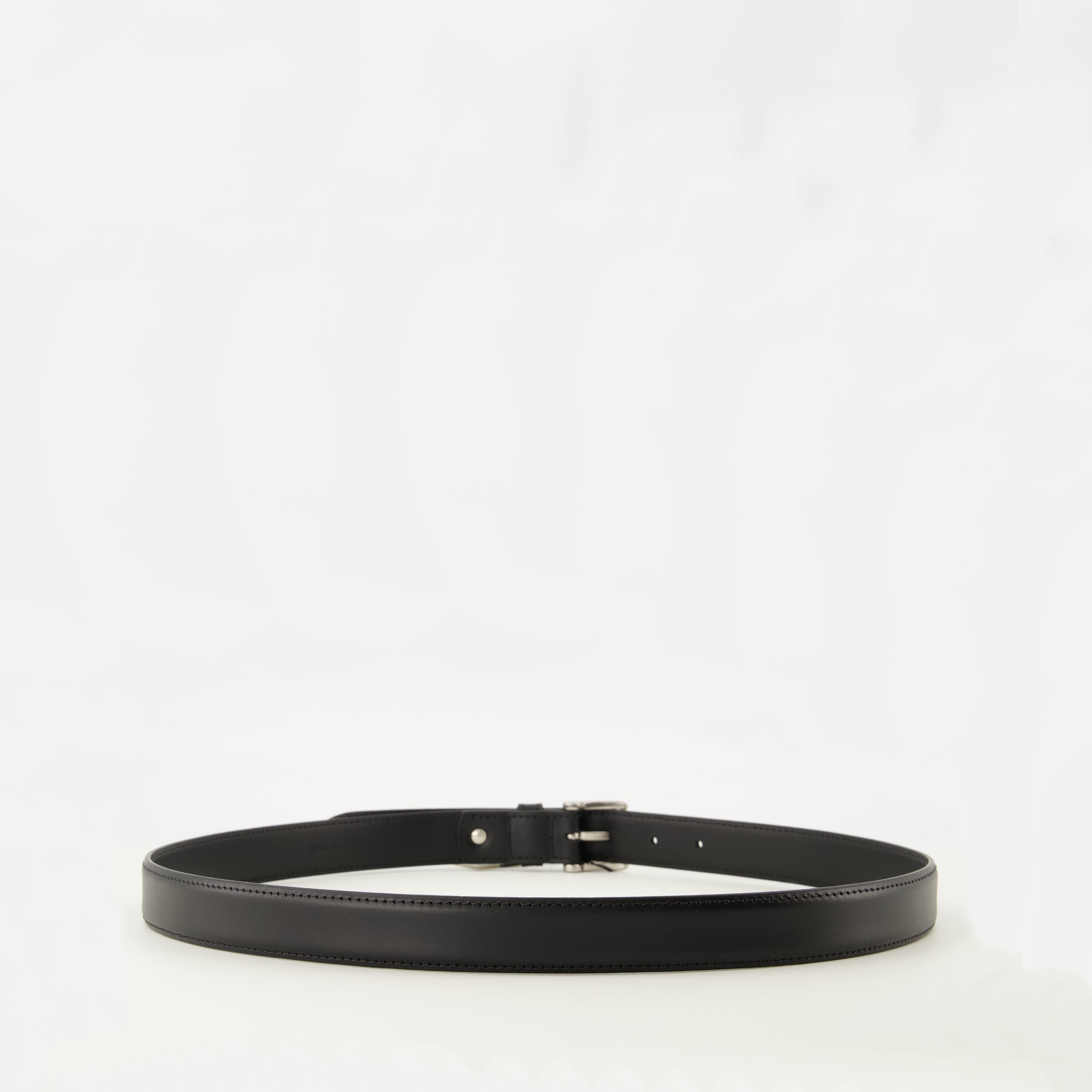 AMI Paris belt, black leather belt, unisex accessories, Autumn-Winter 2025, adjustable belt