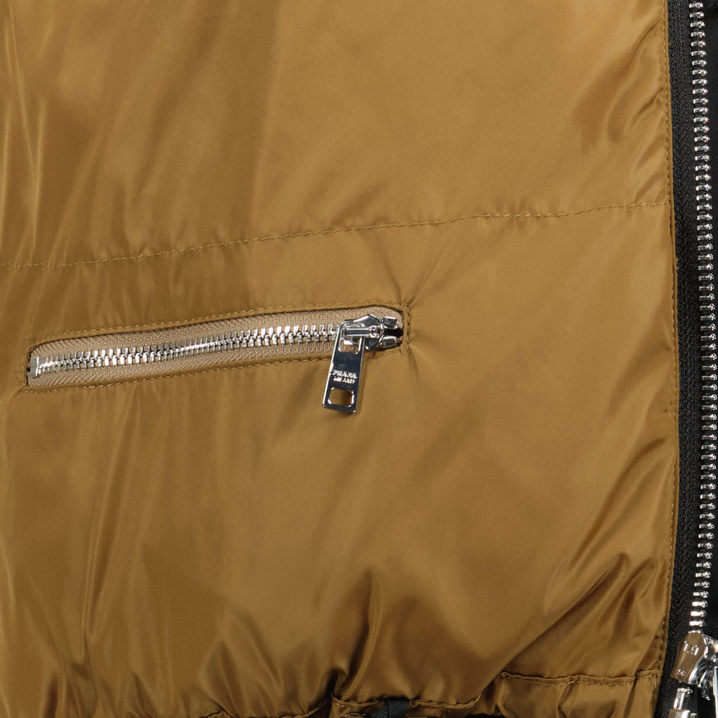 Prada jacket, recycled nylon jacket, Autumn-Winter 2025, sustainable fashion, modern down jacket