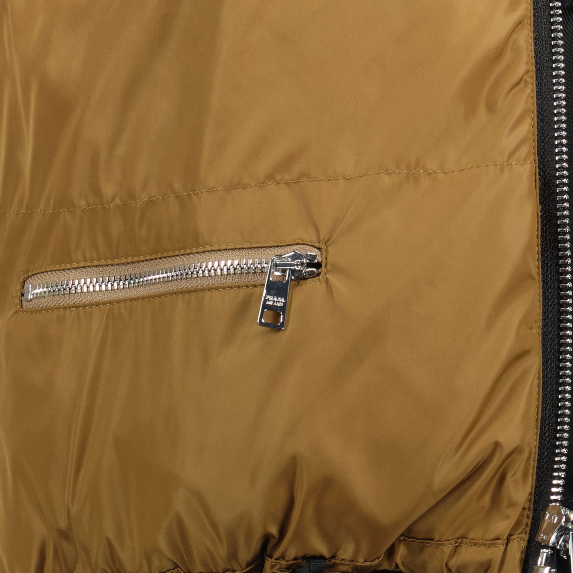 Prada jacket, recycled nylon jacket, Autumn-Winter 2025, sustainable fashion, modern down jacket