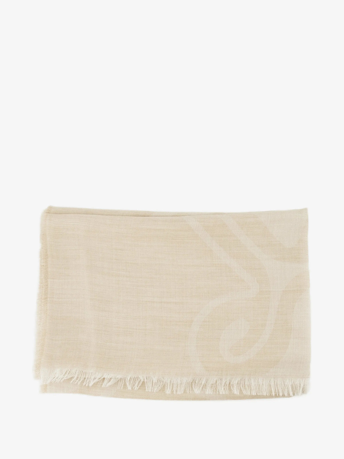 Image of Beige Cashmere and Silk Scarf by Max Mara for Women - Season Spring-Summer 2026 - Model View 1