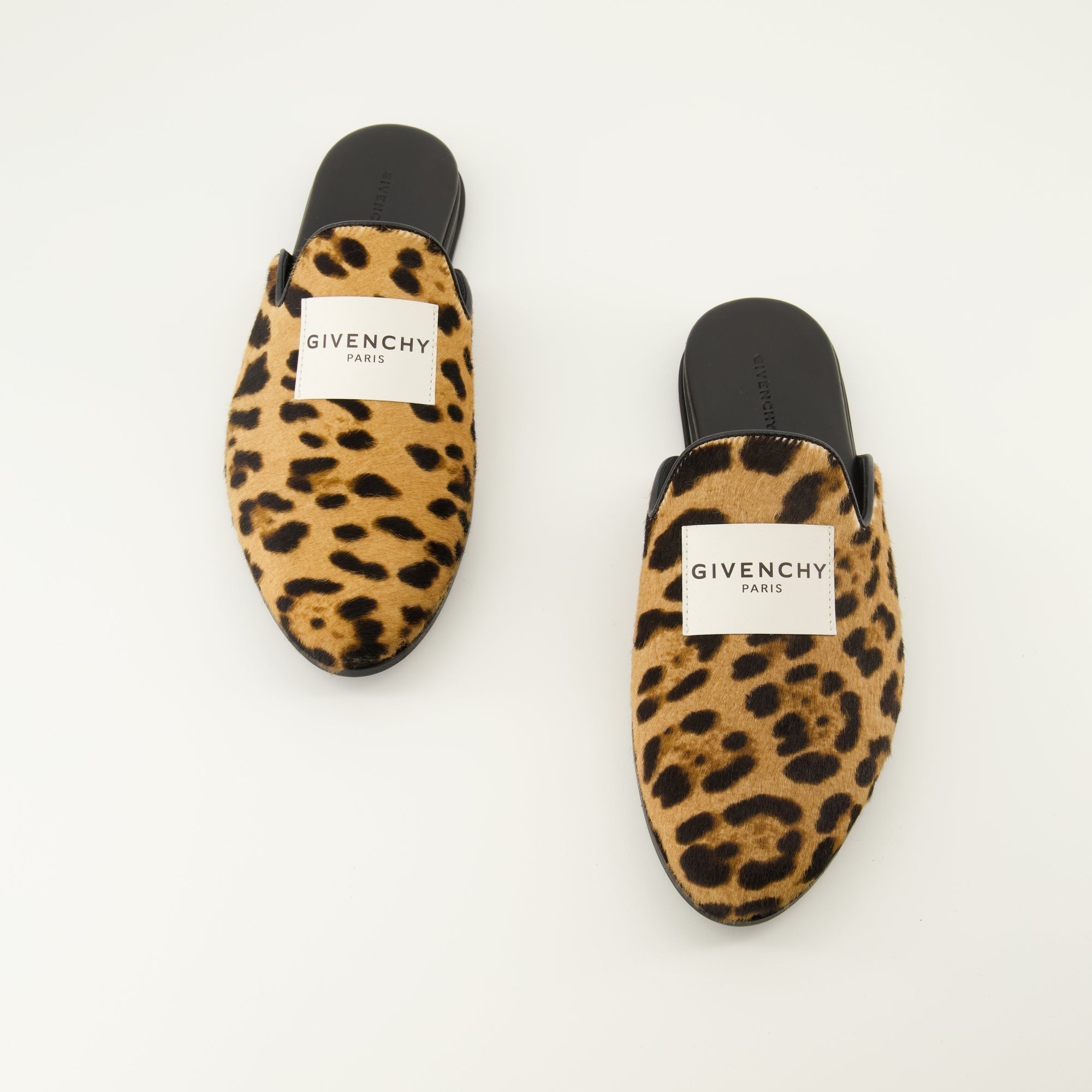 Givenchy mules, leopard print footwear, calf leather shoes, slip-on mules, Autumn-Winter collection