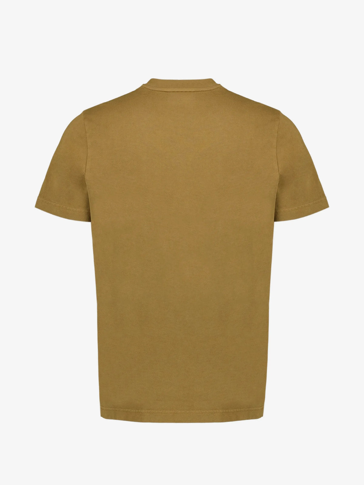 Image of Brown Embroidered Logo T-Shirt by Moncler for Men - Season Spring-Summer 2026 - Model View 2
