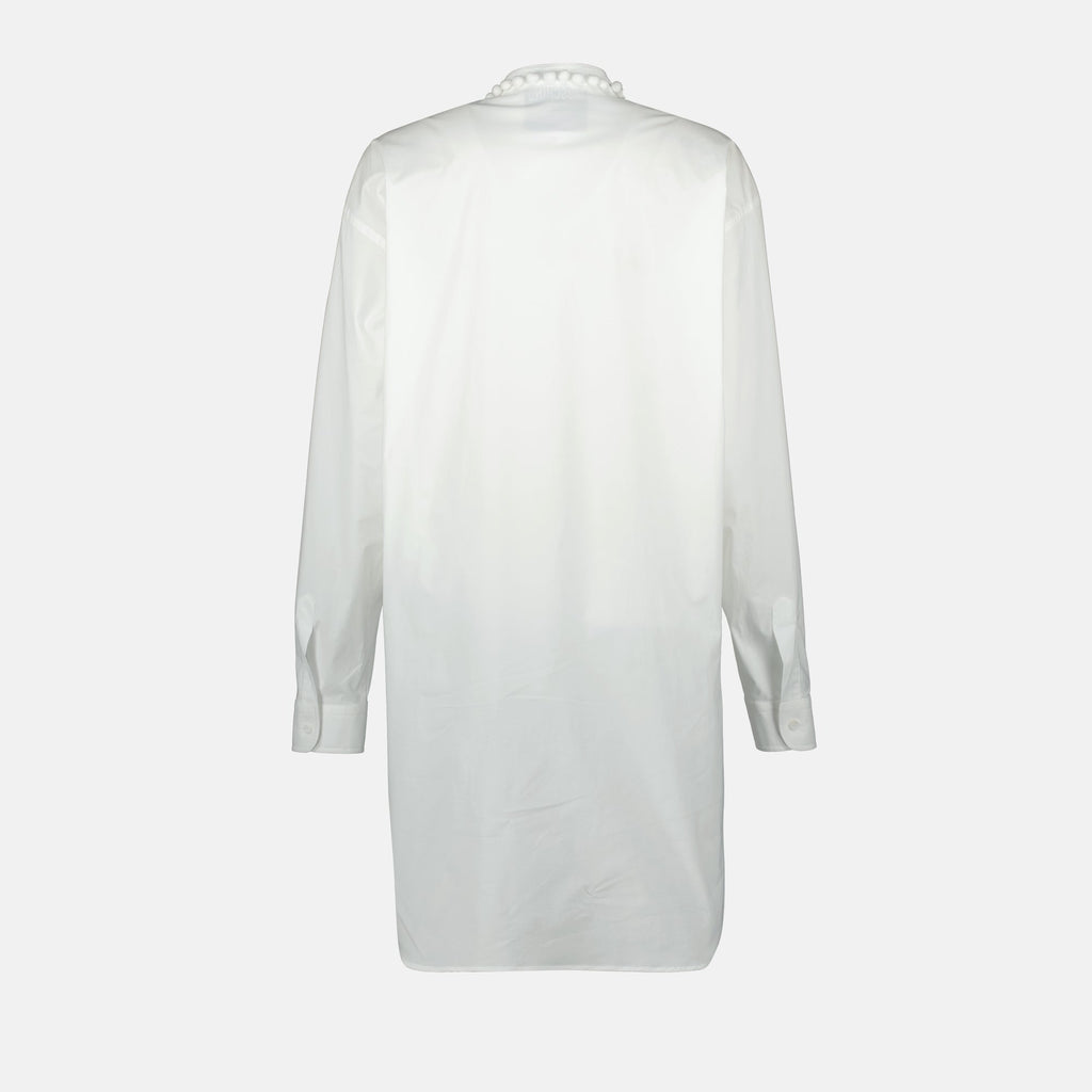 poplin shirt dress, embroidered dress, fashion dress, elegant dress, spring summer collection