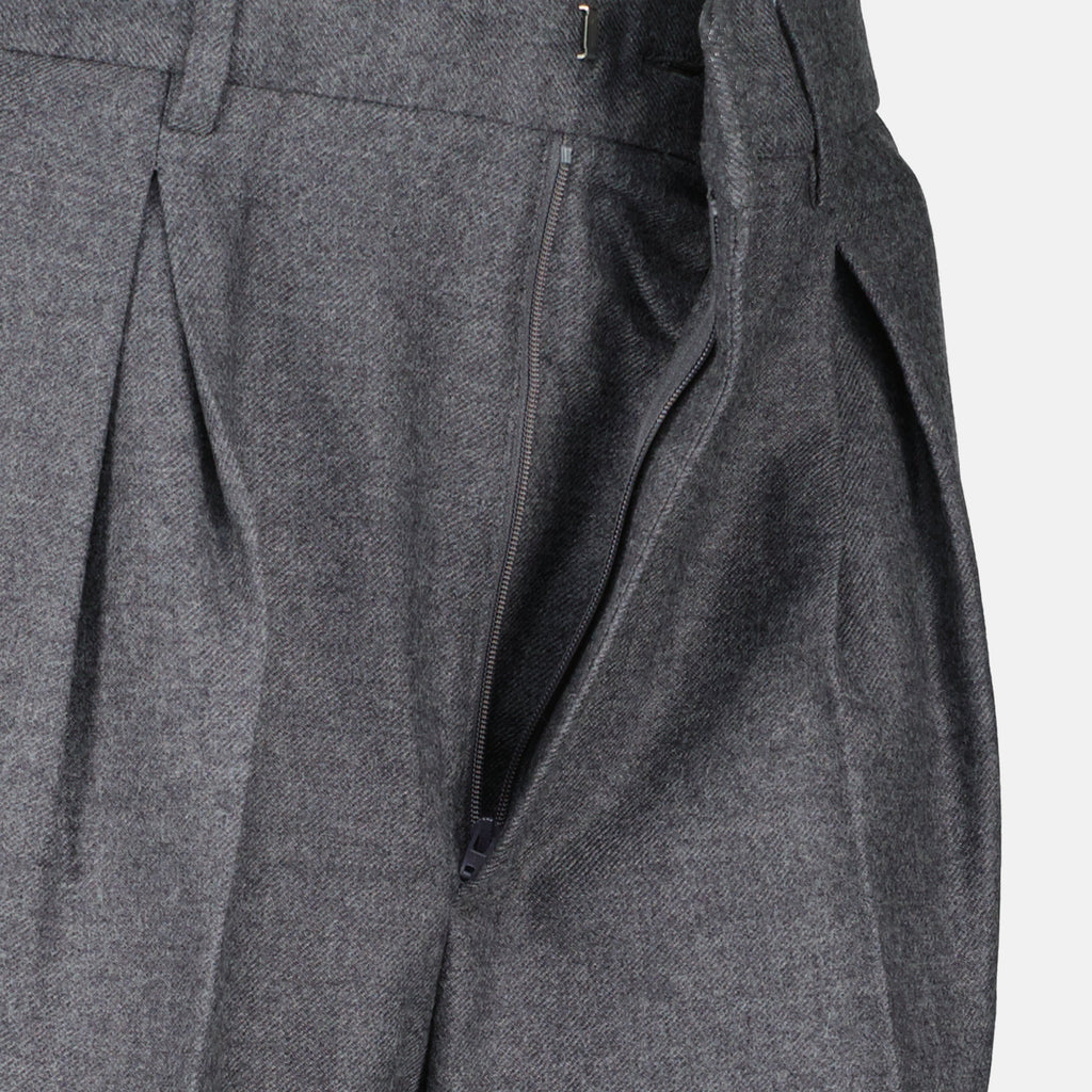 Mm6による女性用ワイドレッグウールパンツの画像 - シーズン秋冬2025 - 詳細ビュー5