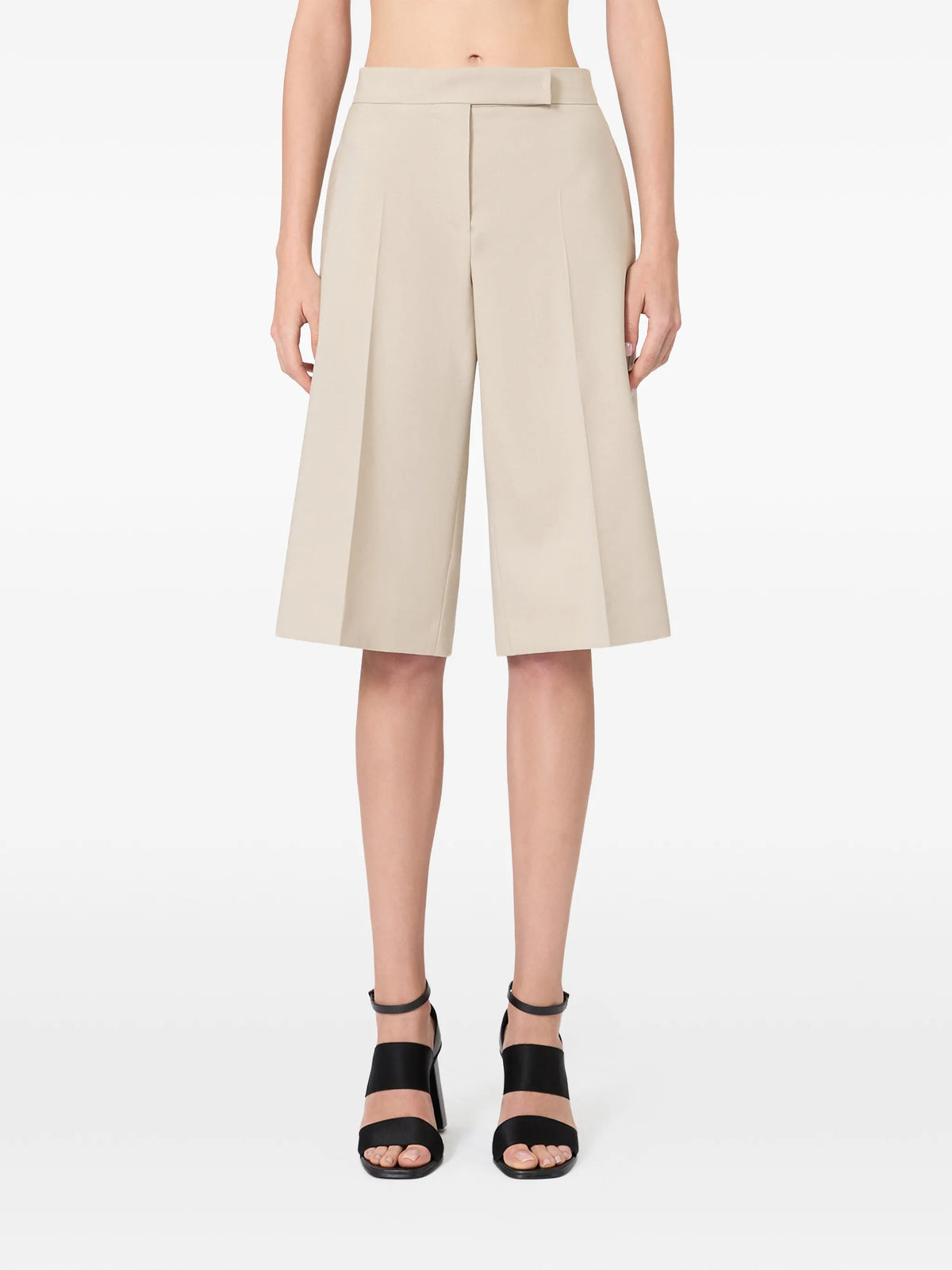 Image of Beige Wool Bermuda by Max Mara for Women - Season Spring-Summer 2026 - Model View 2