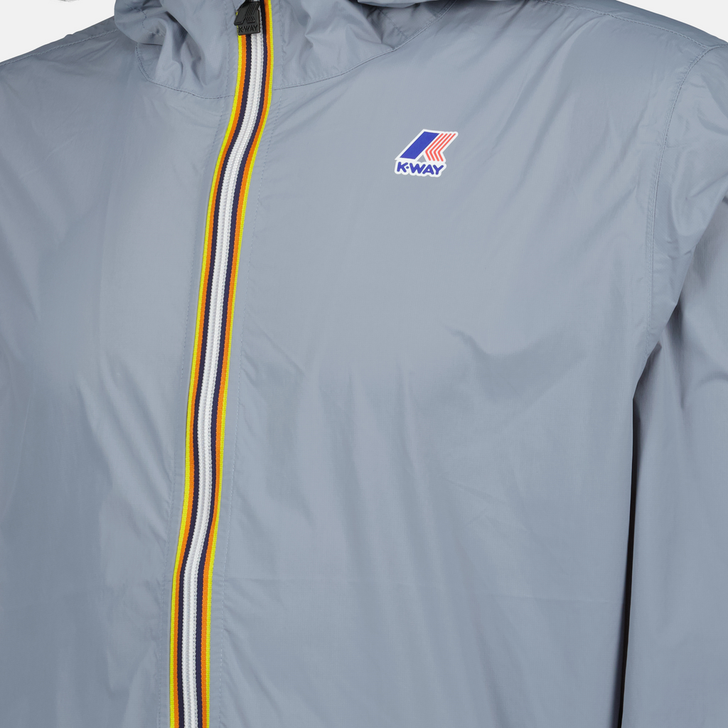 K-Way windbreaker, Le vrai 3.0 Claude, grey windbreaker, unisex jacket, breathable outerwear