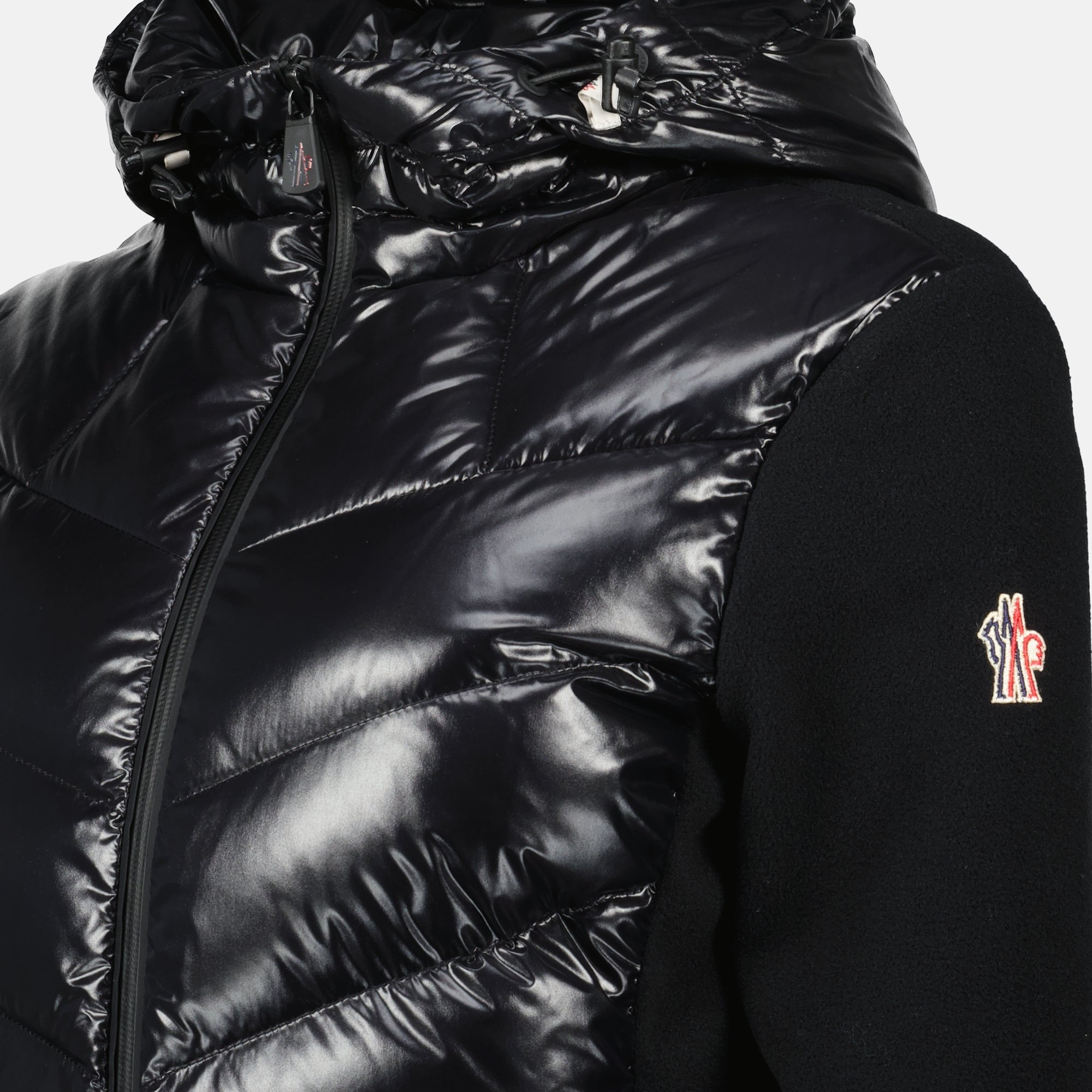 Moncler Grenoble cardigan, black zip cardigan, Autumn-Winter collection, women's fashion, high-end outerwear
