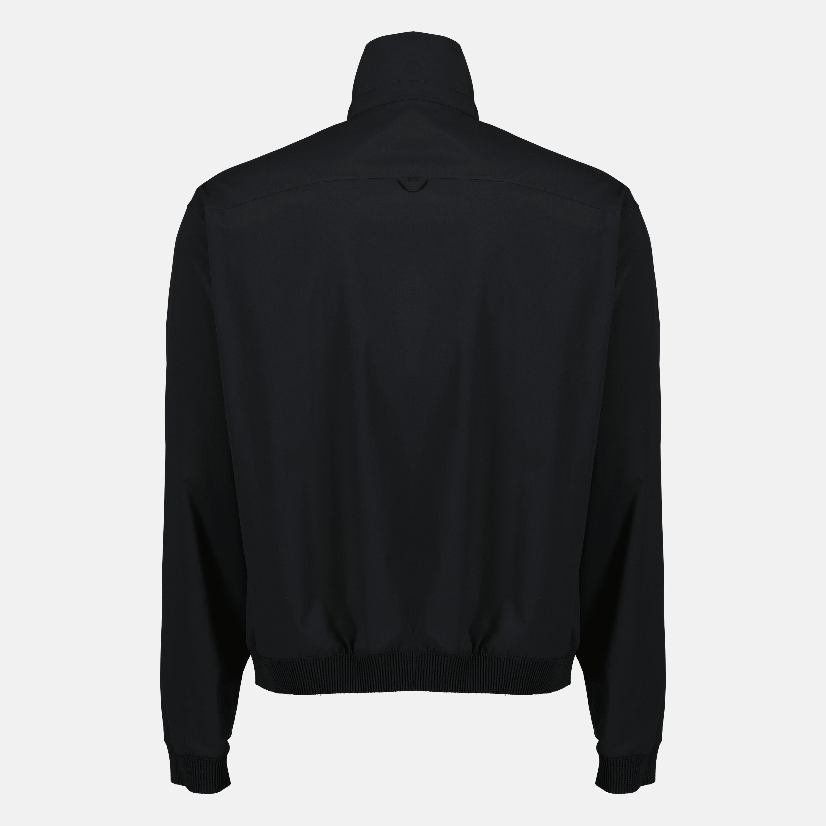 Black Zipped Jacket with Dior Embroidery