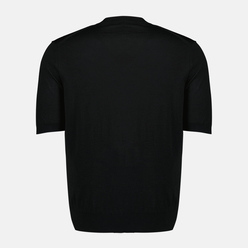 プラダのメンズ用ショートスリーブウールセーターの画像 - シーズン春夏2026 - 後面ビュー