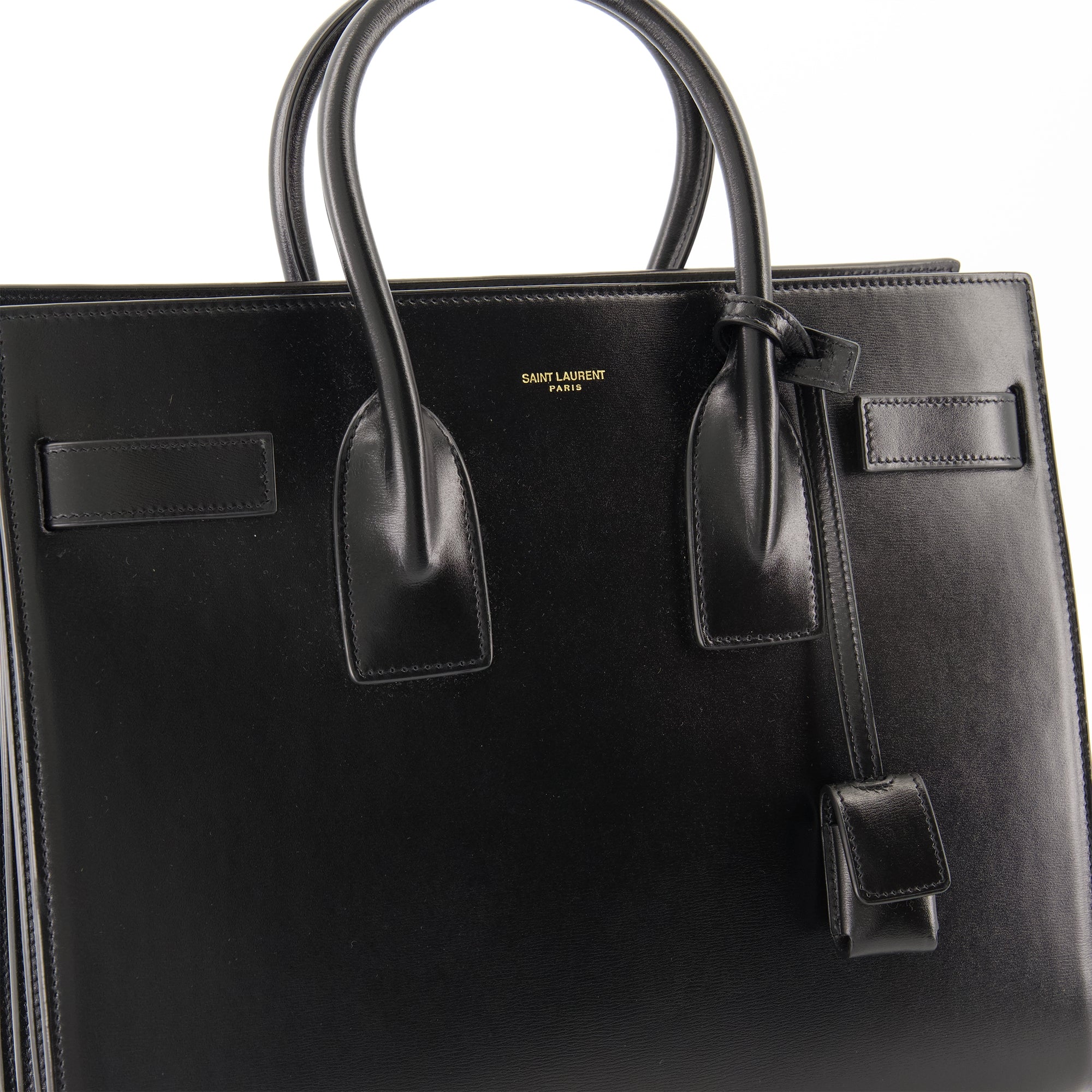 Saint Laurent Sac de Jour, black handbag, designer bag, luxury accessories, smooth leather handbag