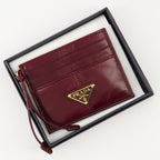 prada burgundy leather card holder we in style prada women 15494543638908