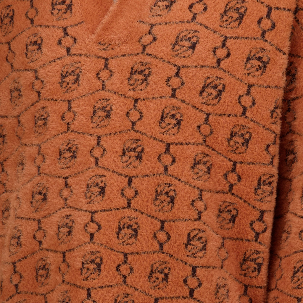Brun ullpolo med monogram