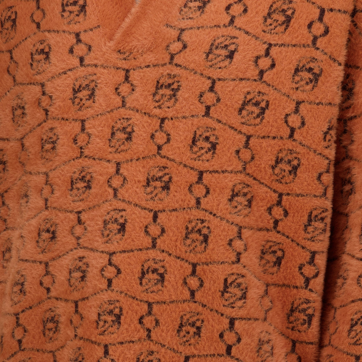 Brun ullpolo med monogram