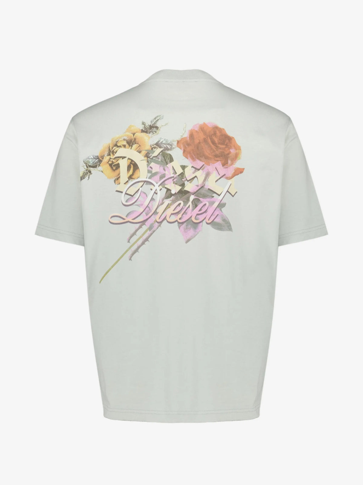 Image of T-Boggy Grey Cotton T-Shirt by Diesel for Men - Season Spring-Summer 2026 - Model View 2