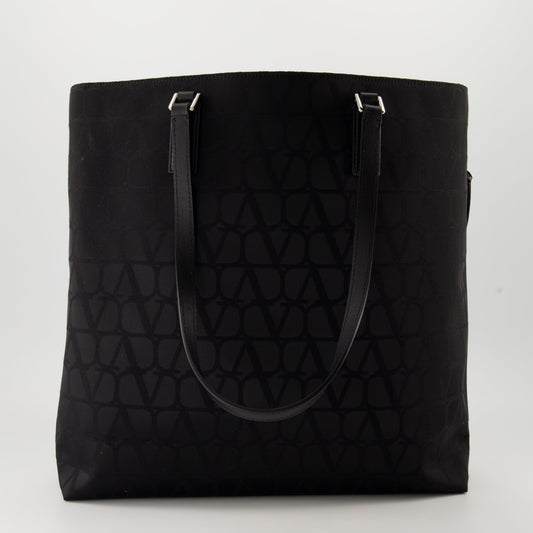 Valentino Garavani, Iconograph Tote, Black Nylon Bag, Luxury Accessories, Designer Tote