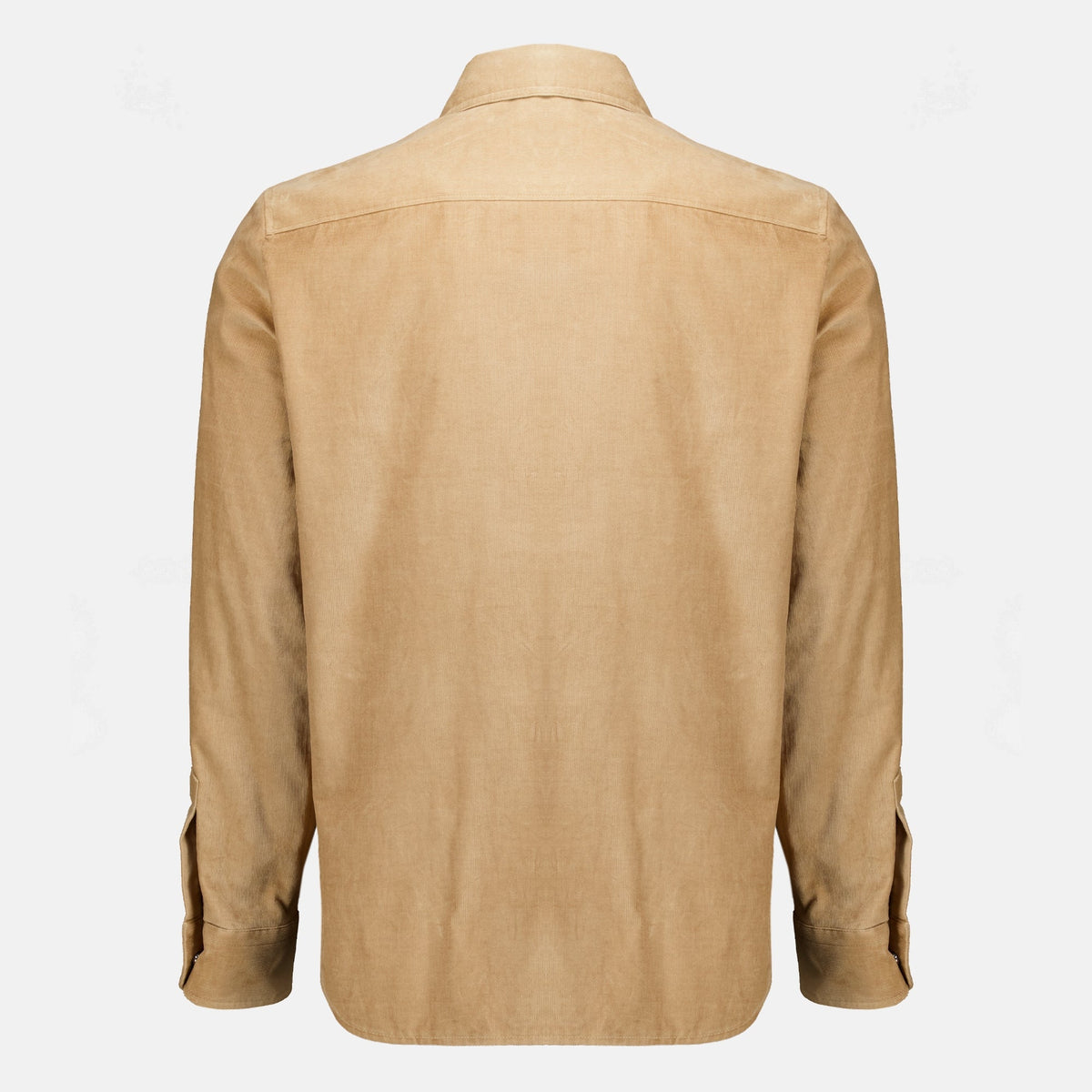 Beige kordfløyelsskjorte