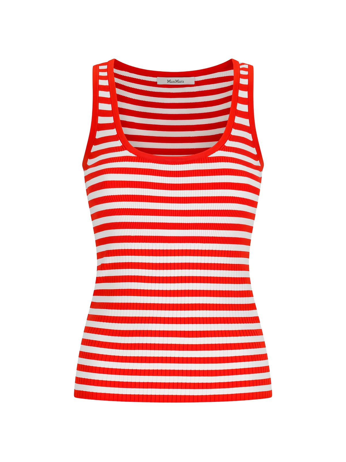 Image of Ribbed Striped Tank Top by Max Mara for Women - Season Spring-Summer 2026 - Model View 1
