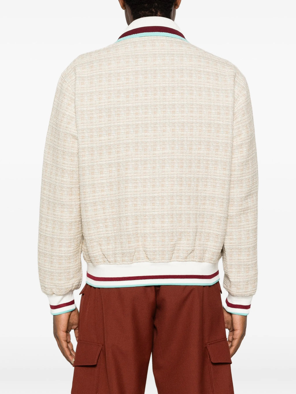 Image of Beige Tweed Jacket Droled de Monsieur by Drole De Monsieur for Men - Season Spring-Summer 2026 - Model View 3