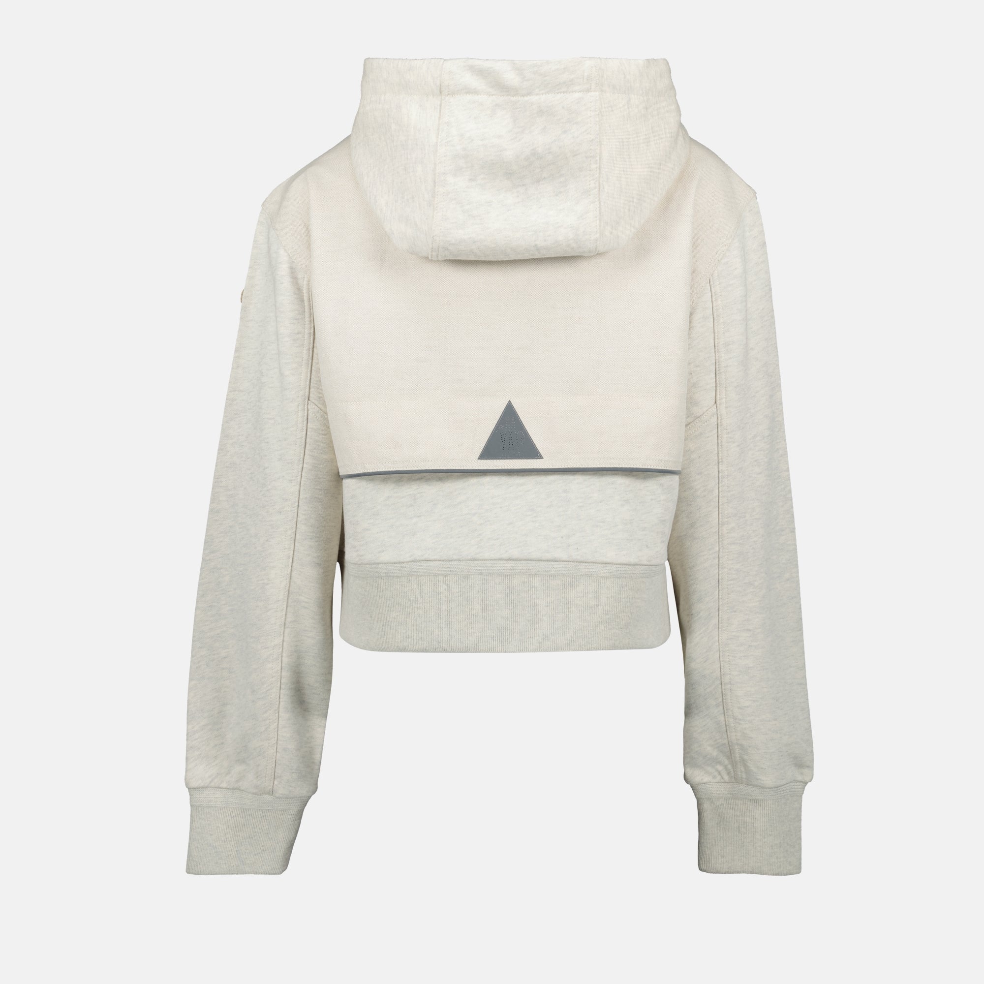 Moncler Grenoble, zip sweatshirt, cotton blend, beige sweatshirt, contemporary fashion