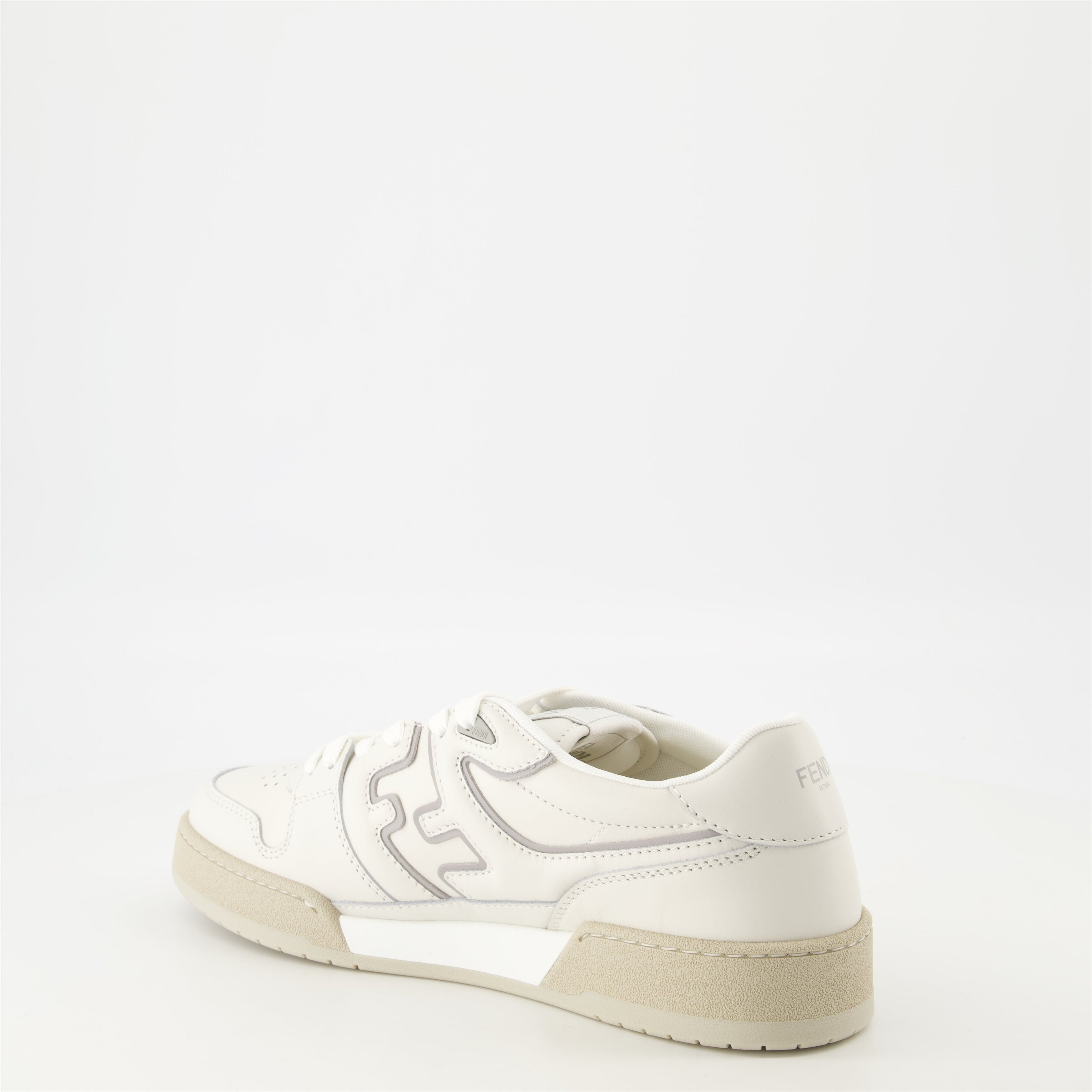 Image of Fendi Match Beige Sneakers by Fendi for Men - Season Spring-Summer 2025 - Back Right Three-Quarter View