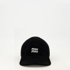 black velvet cap, Miu Miu accessories, adjustable cap, Spring-Summer 2026, velvet fashion
