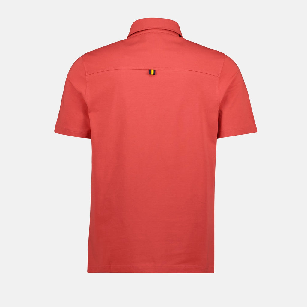 Polo shirt, K-Way, red polo, cotton jersey polo, men's fashion