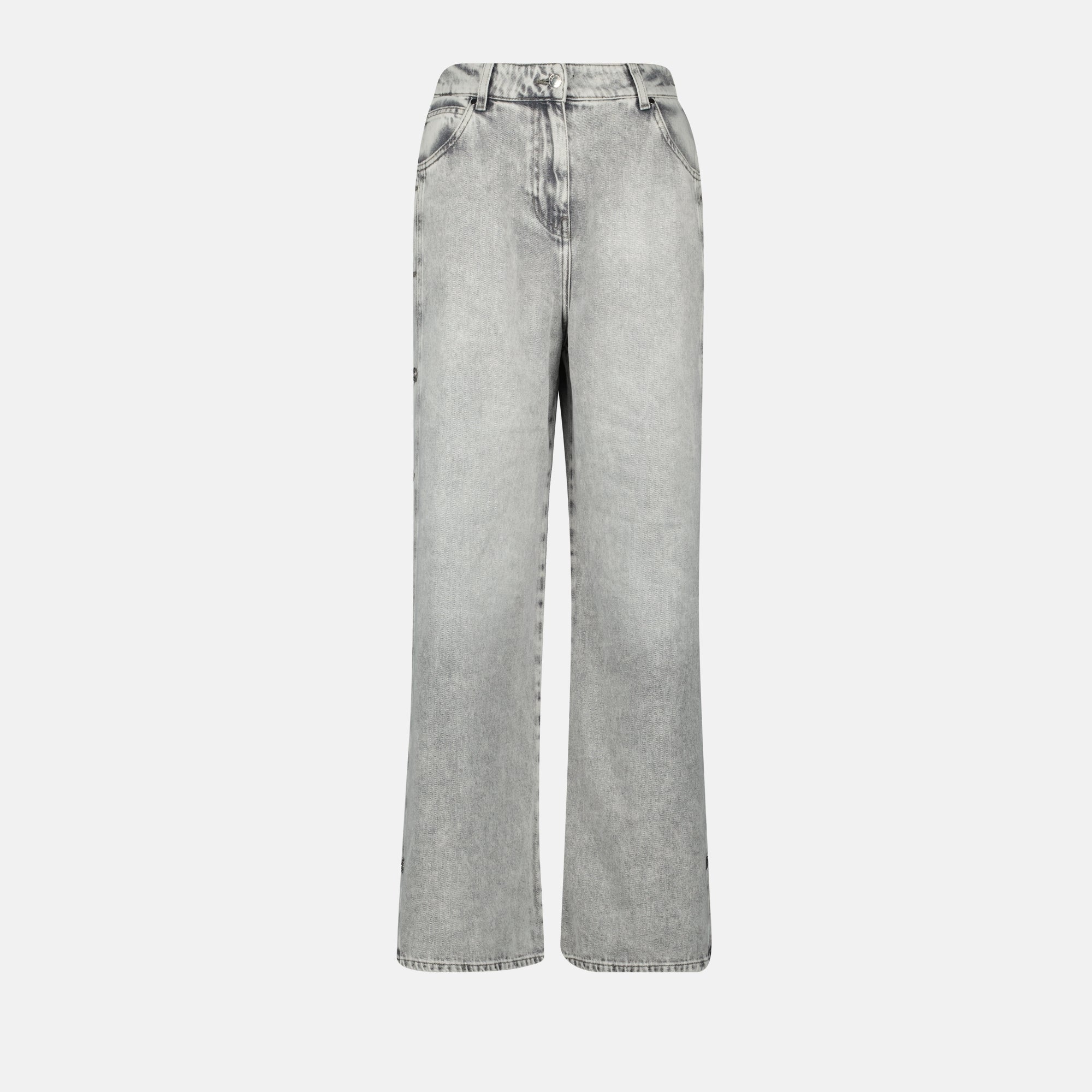 Gray Button Jeans